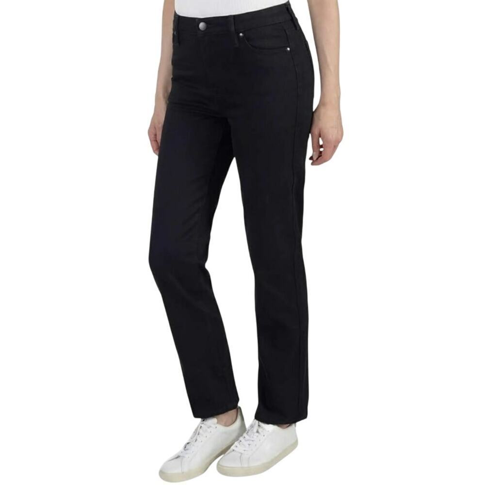 Buffalo High-Rise Straight Leg Stretch Denim in Black, Size 18​​